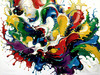 Vibrant Color Field Abstract Art Print Exploring Hues