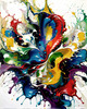 Vibrant Color Field Abstract Art Print Exploring Hues