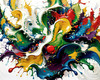 Vibrant Color Field Abstract Art Print Exploring Hues