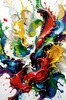 Vibrant Color Field Abstract Art Print Exploring Hues