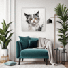 Whimsical Scottish Cat Living Room Demo