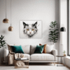 Whimsical Scottish Cat Living Room Demo