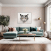 Whimsical Scottish Cat Living Room Demo