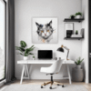 Whimsical Scottish Cat Office Demo