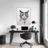 Whimsical Scottish Cat Office Demo