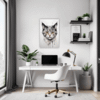 Whimsical Scottish Cat Office Demo