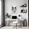 Whimsical Scottish Cat Office Demo