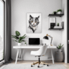 Whimsical Scottish Cat Office Demo