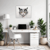Whimsical Scottish Cat Office Demo