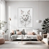 White Maine Coon Living Room Demo