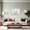 White Maine Coon Living Room Demo
