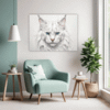 White Maine Coon Living Room Demo