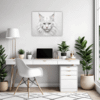 White Maine Coon Office Demo