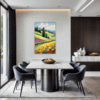 Wind-Swept Rolling Hills Dining Room Demo