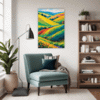 Wind-Swept Rolling Hills Living Room Demo