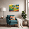 Wind-Swept Rolling Hills Living Room Demo