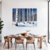 Winter Birch Trees Dining Room Demo