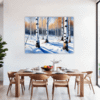 Winter Birch Trees Dining Room Demo