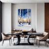 Winter Birch Trees Dining Room Demo