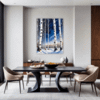 Winter Birch Trees Dining Room Demo
