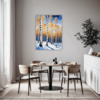 Winter Birch Trees Dining Room Demo
