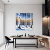 Winter Birch Trees Dining Room Demo