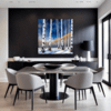Winter Birch Trees Dining Room Demo