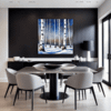 Winter Birch Trees Dining Room Demo