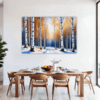 Winter Birch Trees Dining Room Demo