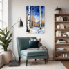 Winter Birch Trees Living Room Demo