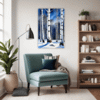 Winter Birch Trees Living Room Demo
