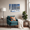 Winter Birch Trees Living Room Demo