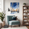 Winter Birch Trees Living Room Demo