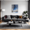 Winter Birch Trees Living Room Demo