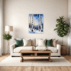 Winter Birch Trees Living Room Demo