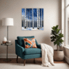 Winter Birch Trees Living Room Demo