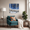Winter Birch Trees Living Room Demo