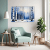 Winter Birch Trees Living Room Demo
