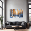 Winter Birch Trees Living Room Demo