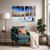Winter Birch Trees Living Room Demo