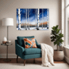 Winter Birch Trees Living Room Demo