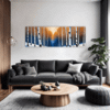 Winter Birch Trees Living Room Demo